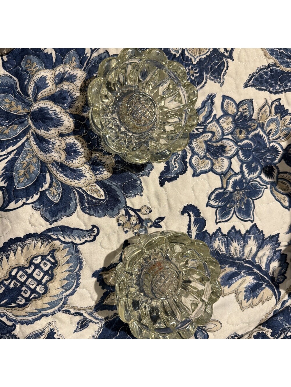 Set of 2 Vintage Princess House 3-Way Reversible Crystal Glass Candle Holders